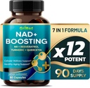 Grimed NAD + Boosting 16,550mg- x12 Teho NR + Resveratrol Turmeric + Quercetin - Cellular Energy, Cellular Repair, Terve ikääntyminen - USA Made & Tested (90 Count (Pack of 1))