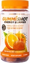 GummiShot Energy Gummies, 2475mg kasvi-Baseed kofeiini purukumia per pullo, pitkä kestävä energia Boosters, Valencia Orange (33ct)