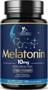 Melatoniini 10 mg nopeasti liuottaa tabletteja - extra vahvuus, sokeriton melatoniini täydentää levollinen uni tuki, luonnollinen uni tuki täydentää aikuisille, herkullinen mansikka maku, 60 tablettia