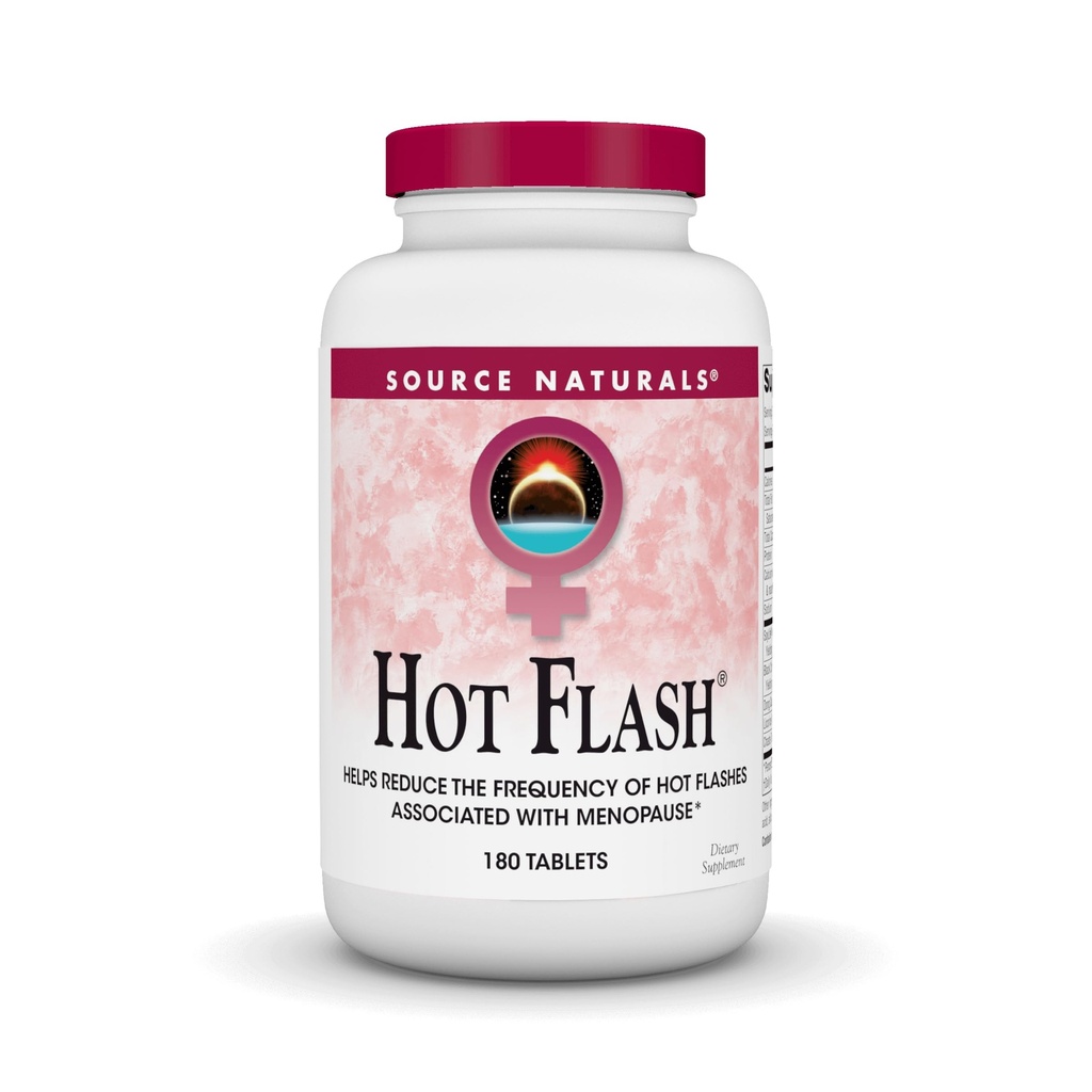 Source Naturals Hot Flash - auttaa vähentämään taajuus kuumia välähdyksiä liittyvät vaihdevuosia, ei-GMO Soy - 180 tablettia - 60 päivän toimitus
