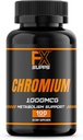 FX SUPPS Kromi Polynikotinaatti 1000 mikrog (100 kapselia) Painonhallinta täydentää miesten ja naisten ...