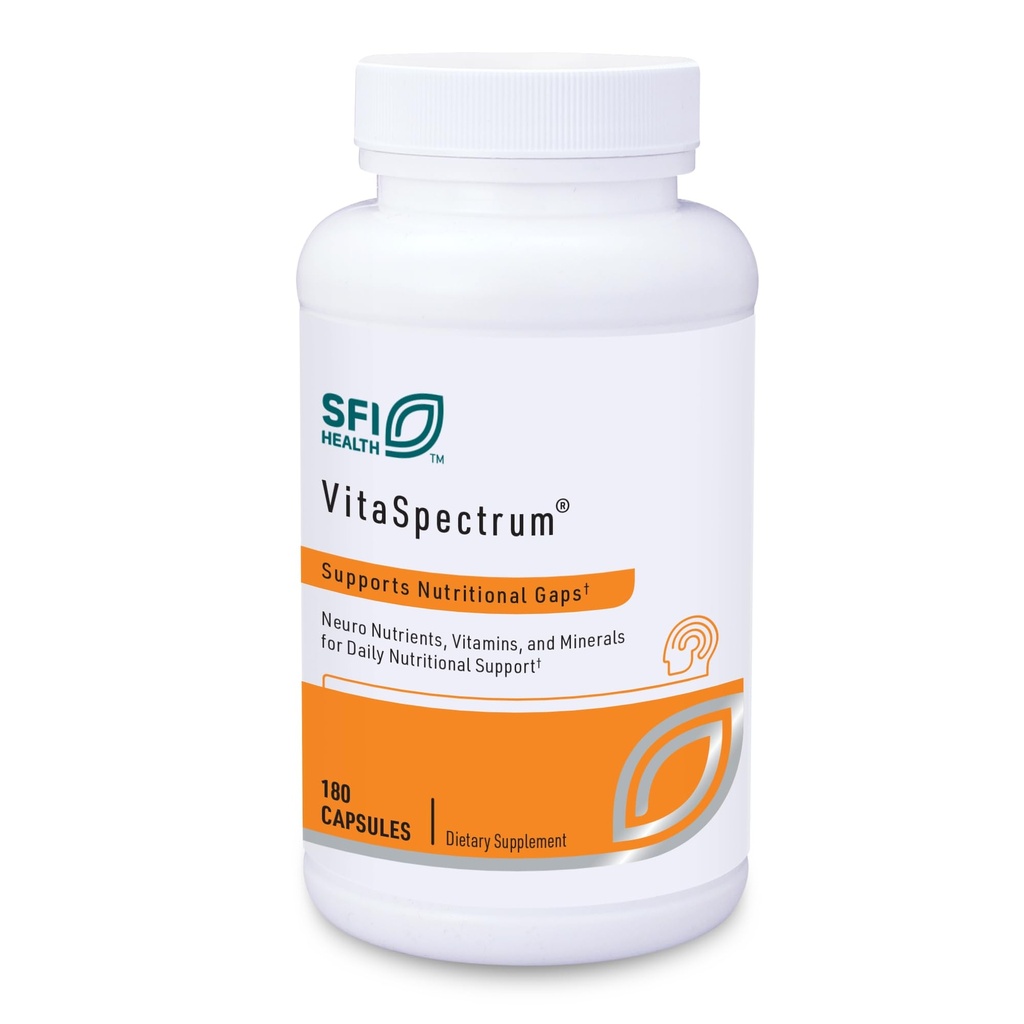 Klaire Labs SFI Health VitaSpectrum Capsules - Multivitamiini lapsille 28 Essential Nutrients lukien Folaatti, B12, B6, antioksidantit, E-vitamiini & D3 - Ei kuparia tai rautaa, gluteeniton (180ct)