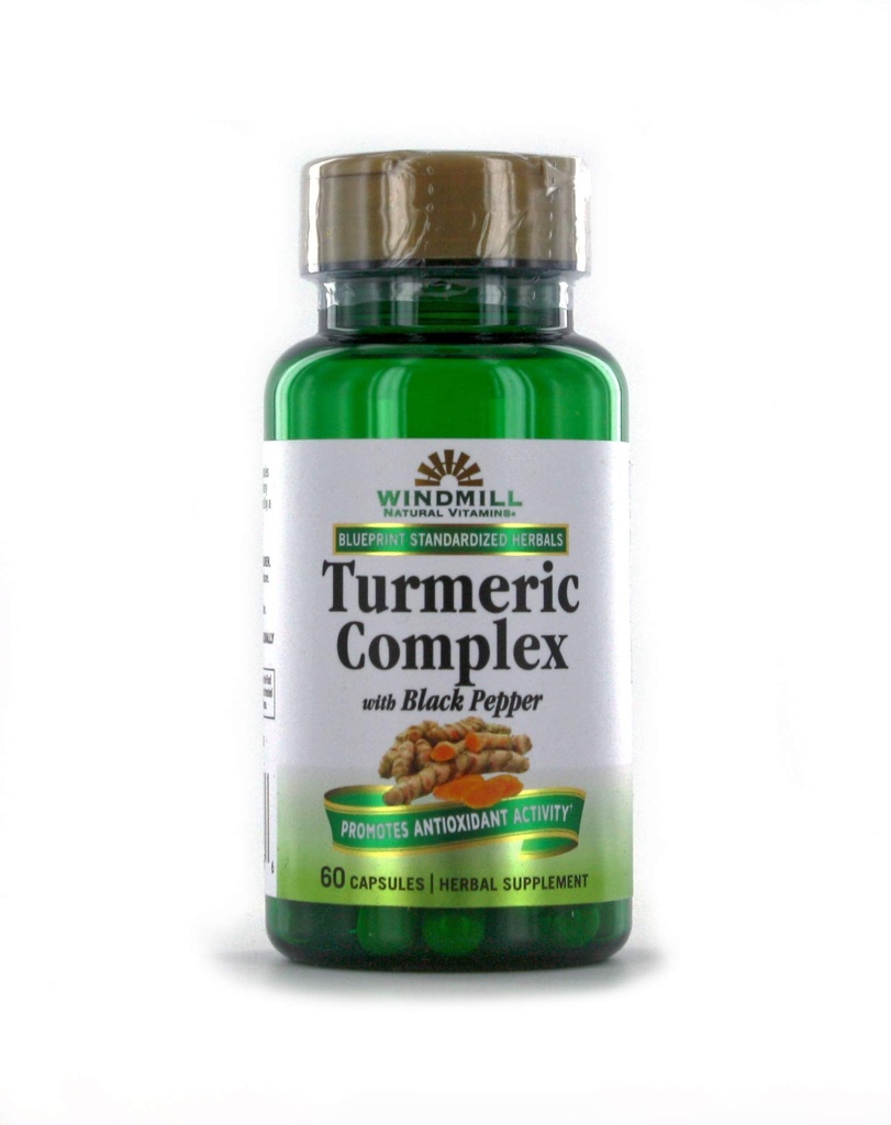 Tuulimylly Turmeric Complex 1500 Mg mustapippurikapseleilla, 60,0