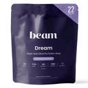 Beam Dream Sleep Powder, L-Theanine, Apigenin, Reishi ja Magnesium, kolmannen osapuolen testaama luonnollinen uniapu ja unilisä syvään uneen, rentoutuminen ja toipuminen, luonnollinen unituki, 22 tarjoilua