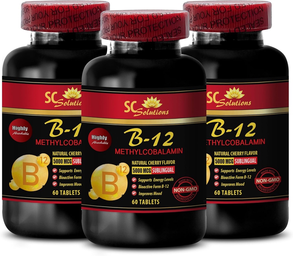 immunförsvar piller - METHYLCOBALAMIN VITAMIN B-12 5000 - anti åldrande tillägg för kvinnor, bästa energitillskott, uthållighet uthållighet uthållighet, immunförsvar kapslar, vitamin B 12 metabolism - 3 Bot 180