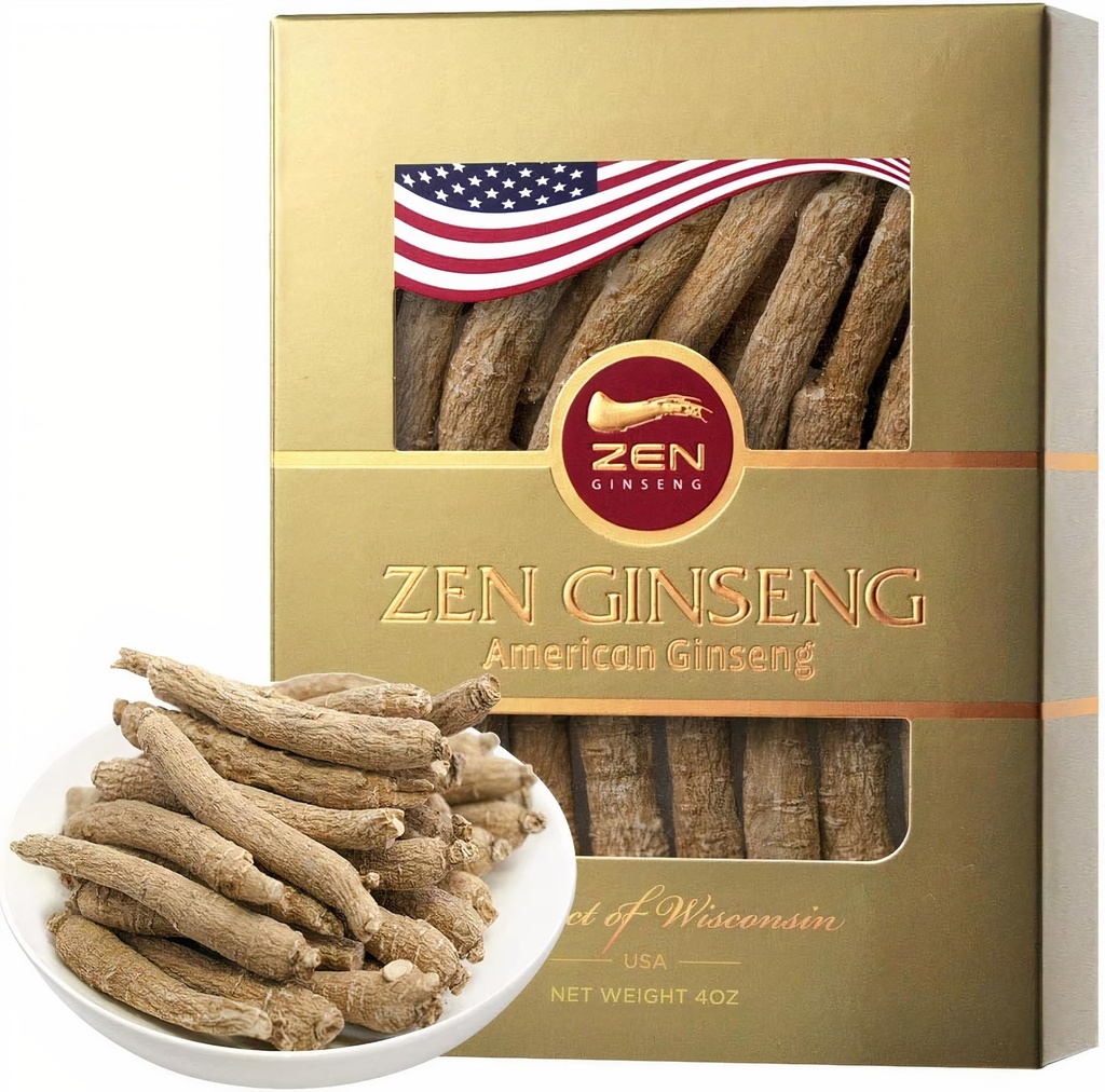 1 laatikko American Wisconsin Ginseng . Pieni pitkä juuri - Premium laatu Panax Ginseng. Tehostaa kehon immuniteetti, energia miesten ja naisten (4oz)