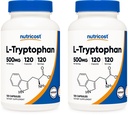 Nutricost L-Tryptofaani 500 mg, 120 kapselia (2 pulloa)
