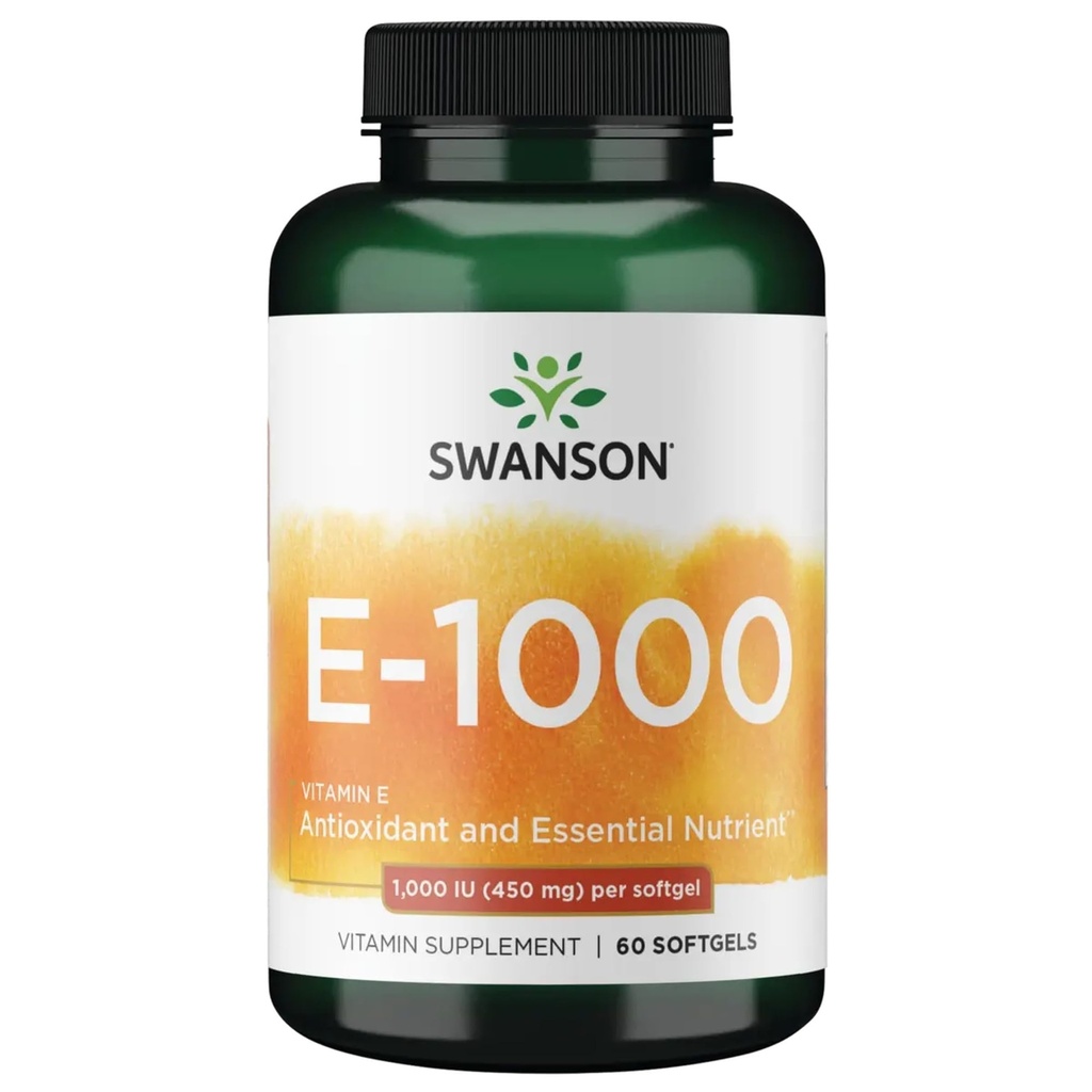 Swanson-vitamiini E 1000 IU 1000 IU (450 Milligrammaa) 60 Sgels