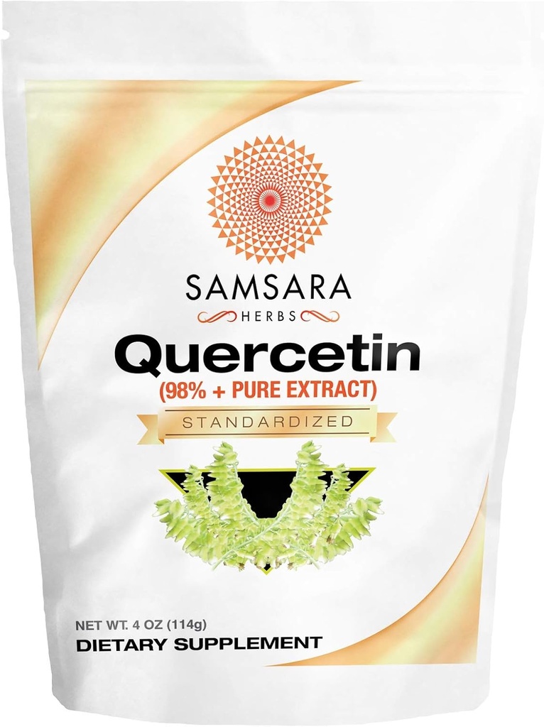 Samsara Herbs Quercetin 98% + Pure Extract Powder (4oz / 114g) - Lika till 228 x 500 mg kapslar