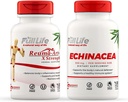 Full Life Reuma-Art X Strength ja Echinacea Capsules - Joint Support Supplement - Echinacea Purpurea Extract - Kosher, Gluteeniton - 90 Kasviskapselit Jokainen