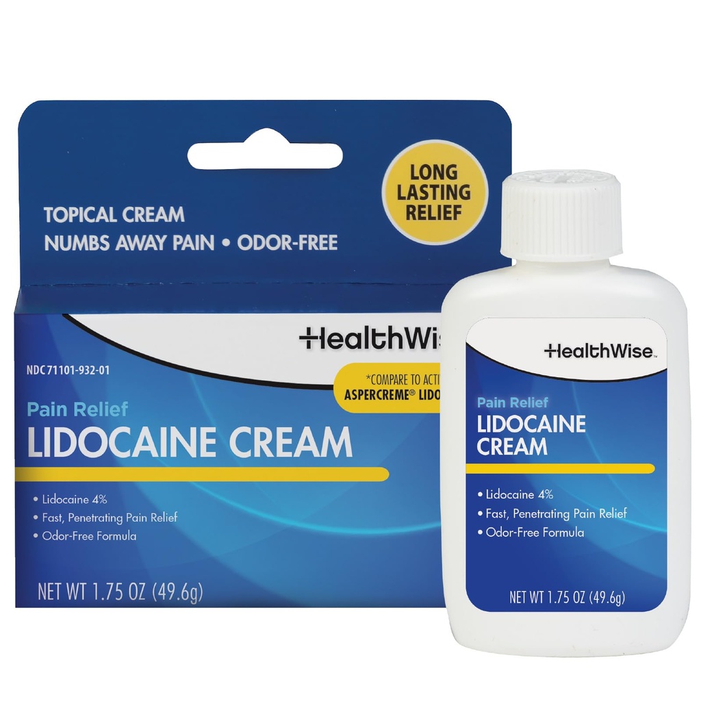 HealthWise Maximum Strength Lidokaiini Cream 