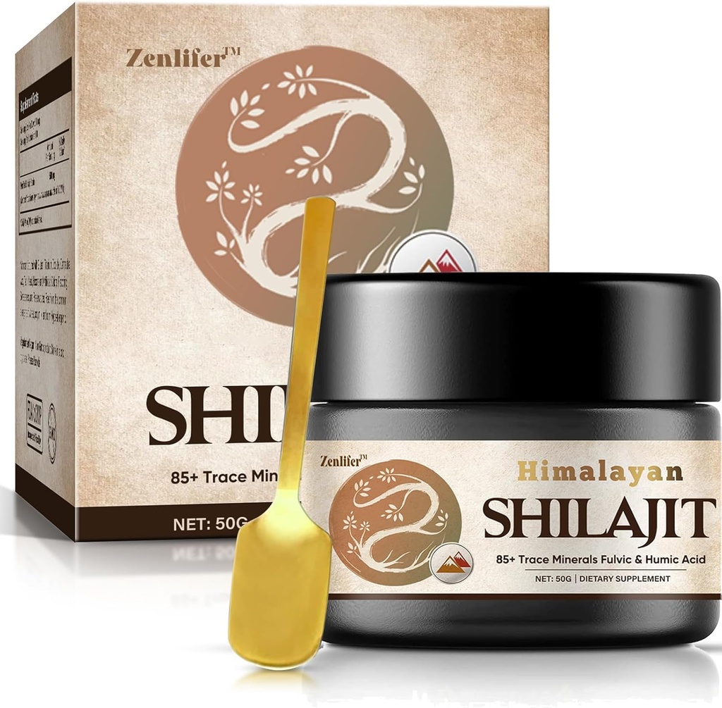 Shilajit Pure Himalayan Organic Shilajit Resin, Potency Natural Organic Shilajit Supplement Resin med 85 + Trace Minerals & Fulvic Acid för energi, immunstöd
