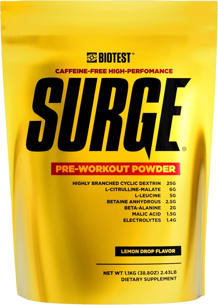Överspänning Pre-Workout Powderl - 25 g Mycket branched Cyclic Dextrin, 6,5 g Citrulline Malate, 5 g L-Leucine, 2,5 g Betaine Anhydrous, 2 g Beta-Alanine, 1,4 g Electrolyte Blend - 1.1 Kg