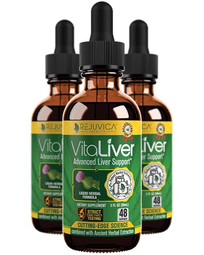 VitaLiver - Liver Health Supplement - Tuki Maksa Cleanse & Detox - Nesteen toimitus Imeytyminen - Maito Thistle, Artisokka, Chanca Piedra, Voikukka & More!