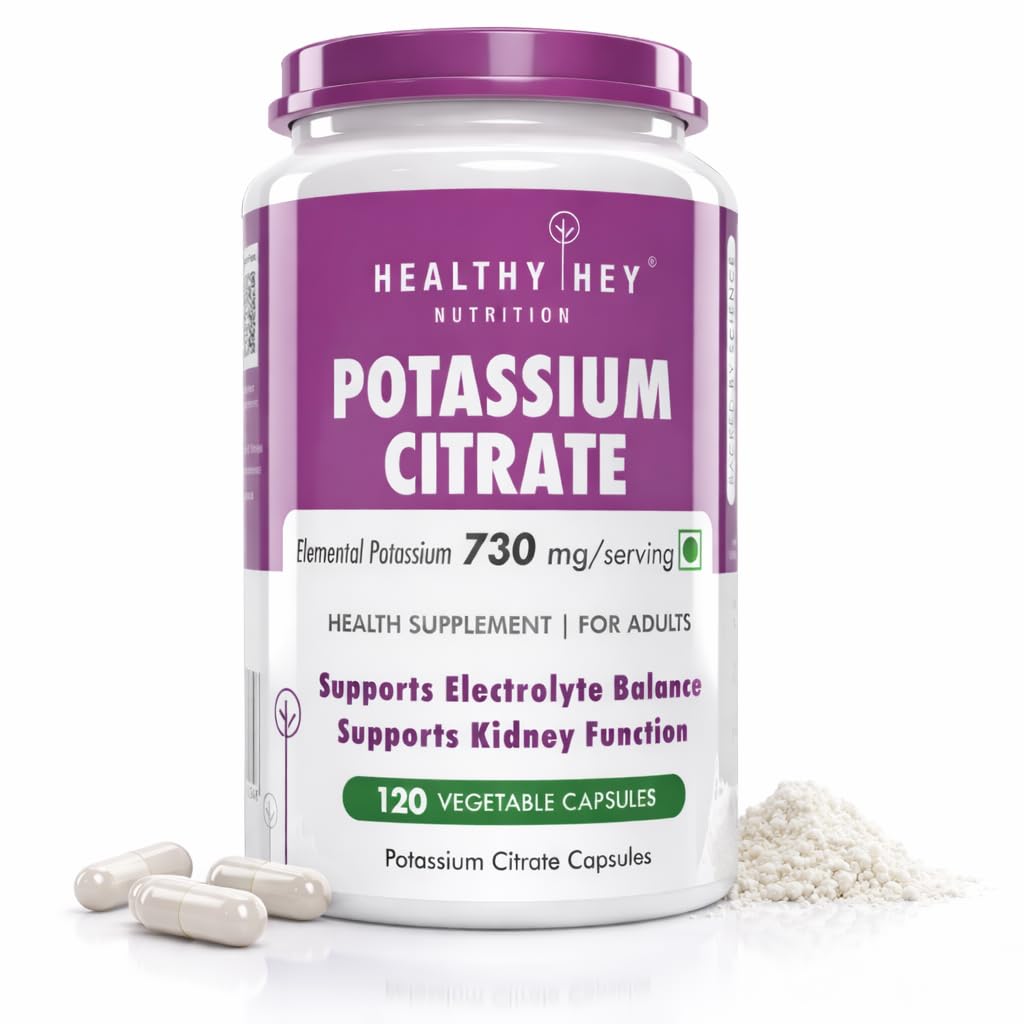 HealthyHey Nutrition Potassium Citrate 730mg - Vegetabiliska kapslar 120 greve av 1)