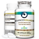 Colageno Hidroelizado para Mujer Pastillas Advanced Collagen+ para La Cara, Cabello, Uñas Y Piel Saludable - 90 Capsulas De 1500 mg De Colágeno Puro Y Natural