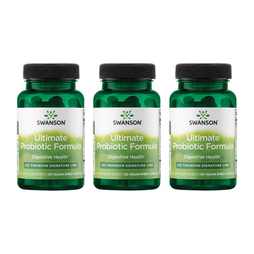 Swanson Ultimate Probiootti Formula Dgestive Health Immune System Support 66 miljardia PMY Prebiootti NutraFlora scFOS 30 DRcaps Kasviskapselit (Caps) (3 pakkaus)