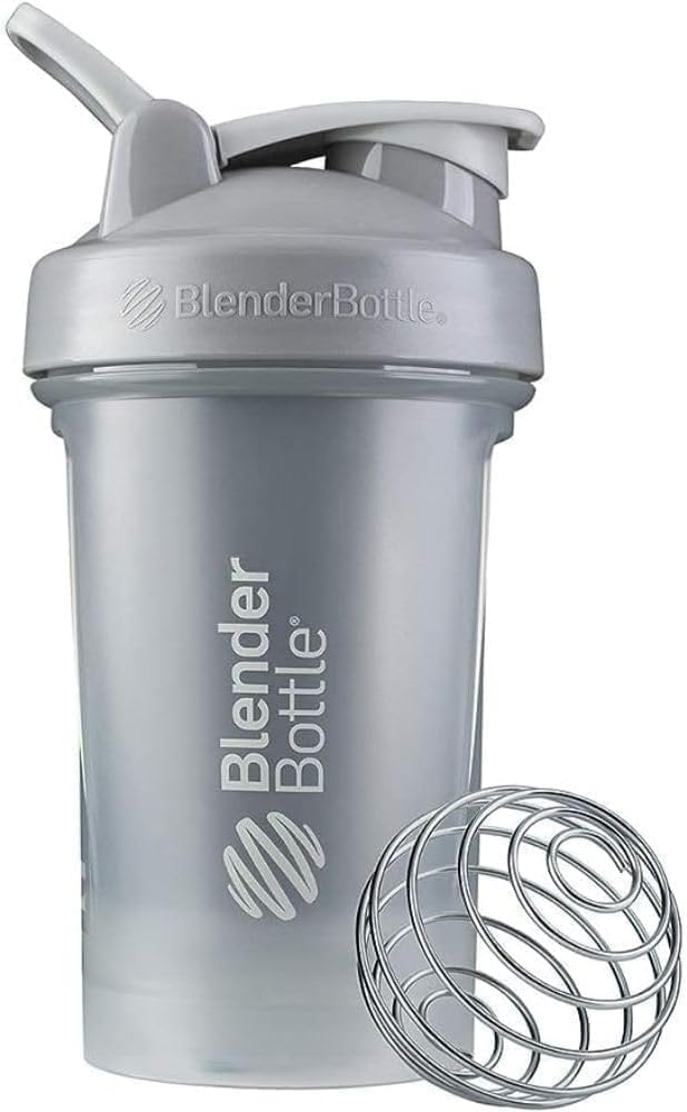 BlenderBottle Classic V2 Shaker Bottle Täydellinen proteiini Shakes ja pre harjoitus, 20-Ounce, Pebble Harmaa