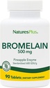 Natures Plus bromelain - 500 mg, 90 Kasvisruokaa - Luonnollinen Proteolyyttinen Enzyme täydennysosa - Gluteeniton - 90 tarjoilu