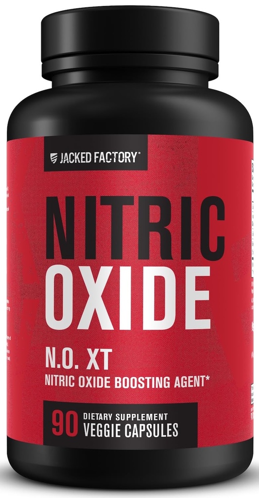 Jacked Factory N.O. XT Typpioksidi täydentää miesten w/Nitrosigine L Arginine L Citroline täydennysosa lihaksia pumput & Verisuonisto - Esiharjoittelu Typpioksidi Booster & lihasten rakentaja - 90 Caps