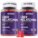 Melatoniini Gummies 10 mg 20 mg aikuisille, melatoniini 10 mg per gummia kohti Ashwagandha, magnesium Glycinate, GABA, L-teaniini, valerianjuuri ja sitruunan balsami, levätä lisäravintola, rypälemaku, 2-pakkaus