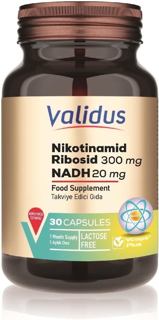 VALIDUS Nikotinamidi Ribosidi 300 mg + NADH 20 mg 30 kapselia