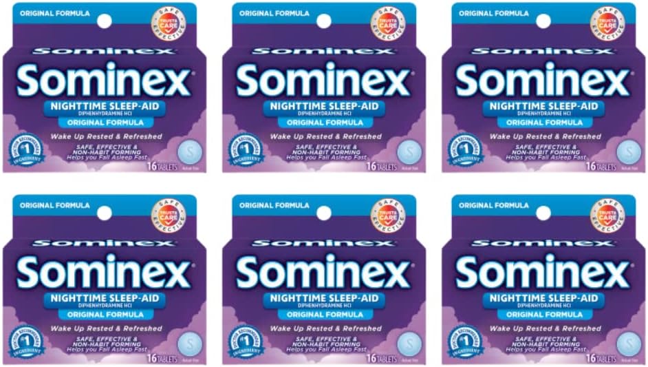 Sominex Original Formel tabletter 16 tabletter (Pack of 6)
