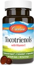 Carlson - Tokotrienolit, 40 mg, Natural-Source E-vitamiini, Gamma, Alpha, Delta, Beta, kestävästi Lähde, 90 Softgels