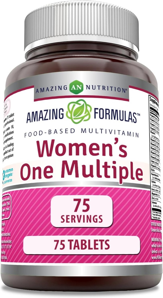 Fantastiska formler Kvinnors Ena Flera | Matbaserade | Tabletter Supplement | Perfekt Blend av vitaminer, mineraler, 25 miljoner CFU probiotika och livsmedelsbaserade enzymer (1 Pack, 75 Count)