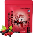 PowderVitamin Elektrolytes Powder Plus (20 tarjoilua) Vadelma Elektrolyytti Powder Zero Calorie Keto,0 Sokeri, No Maltodekstriini,1000 mg Kalium,120 mg Kalsium, 120 mg Magnesium, vaaleanpunainen Himalajan suola