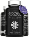 Glukosamiini Chondroitin MSM kanssa Turmeeric - korkea vahvuus yhteinen tuki täydentää aikuisille miehet & naiset - 90 kapselia - 1500 mg Glukosamiini sulfaatti per tarjoilu