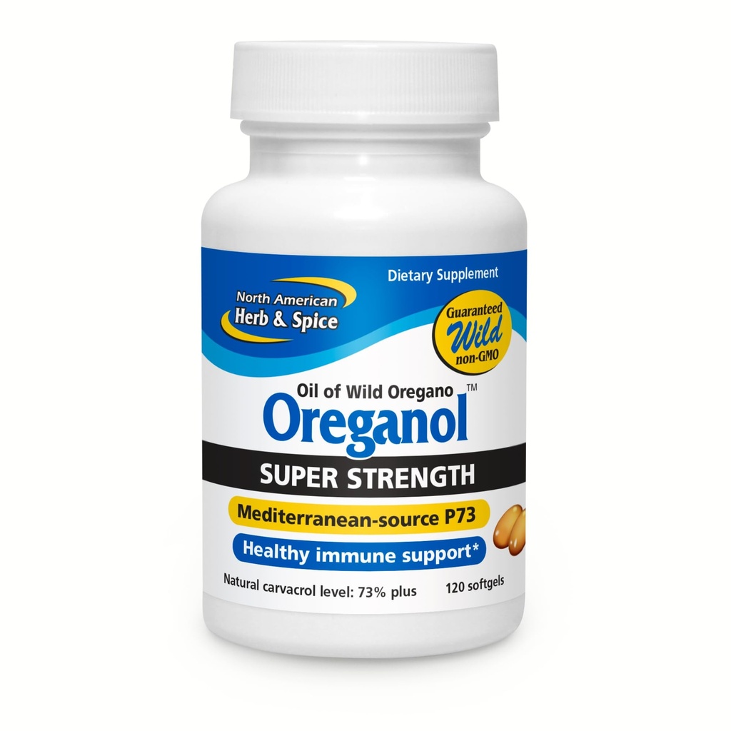 POHJOINEN AMERICAN HERB & SPICE Super Strength Oreganol P73, 120 Softgels - Immuunijärjestelmän tuki - Vegaani Friendly Wild Oregano - ei-GMO - 120 Tarjoilut