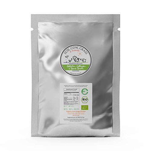 Chicken Bone Broth Powder Organic Free Range 1LB Pure Protein Non Gelling tyyppi