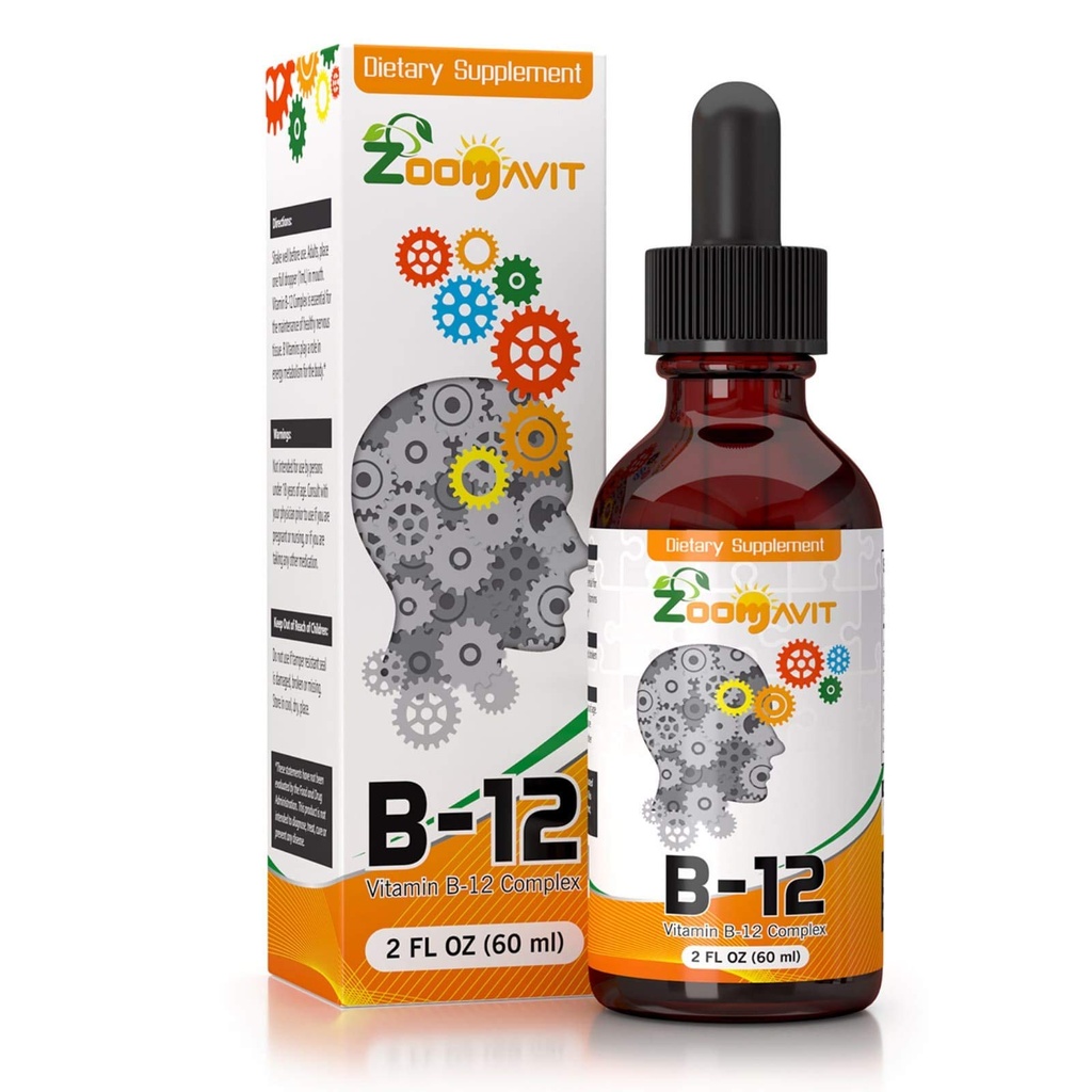 B-vitamiini Complex Liquid Drops nopea imeytyminen - Super B-neste Complex vitamiineja B2, B3, B5, B6 & B12 - Natural Energy Boost, Mental Focus & Health Immune System