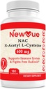 N-asetyyli-L-kysteiini (NAC) 600 mg, 180 kapselia - ei-GMO, gluteeniton