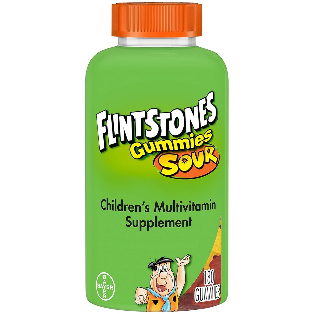 Flintstones -Sour Gummies - 180 Count-3 pack