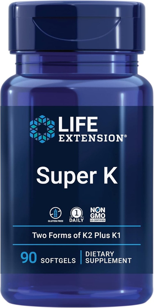 Life Extension Gamma E Mixed Tocopherols & Tocotrienols 60 Softgels ja Super K-vitamiini K1 K2 MK-7 MK-4 C-vitamiini 90 Softgels Bundle