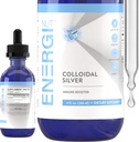 ENERGI Kolloidinen Silver Liquid, Immuunituki täydentää, Immuniteettijärjestelmä täydentää aikuisille ja lapsille, Kolloidinen Silver Drops tai Spray, 8 Fl Oz pullo