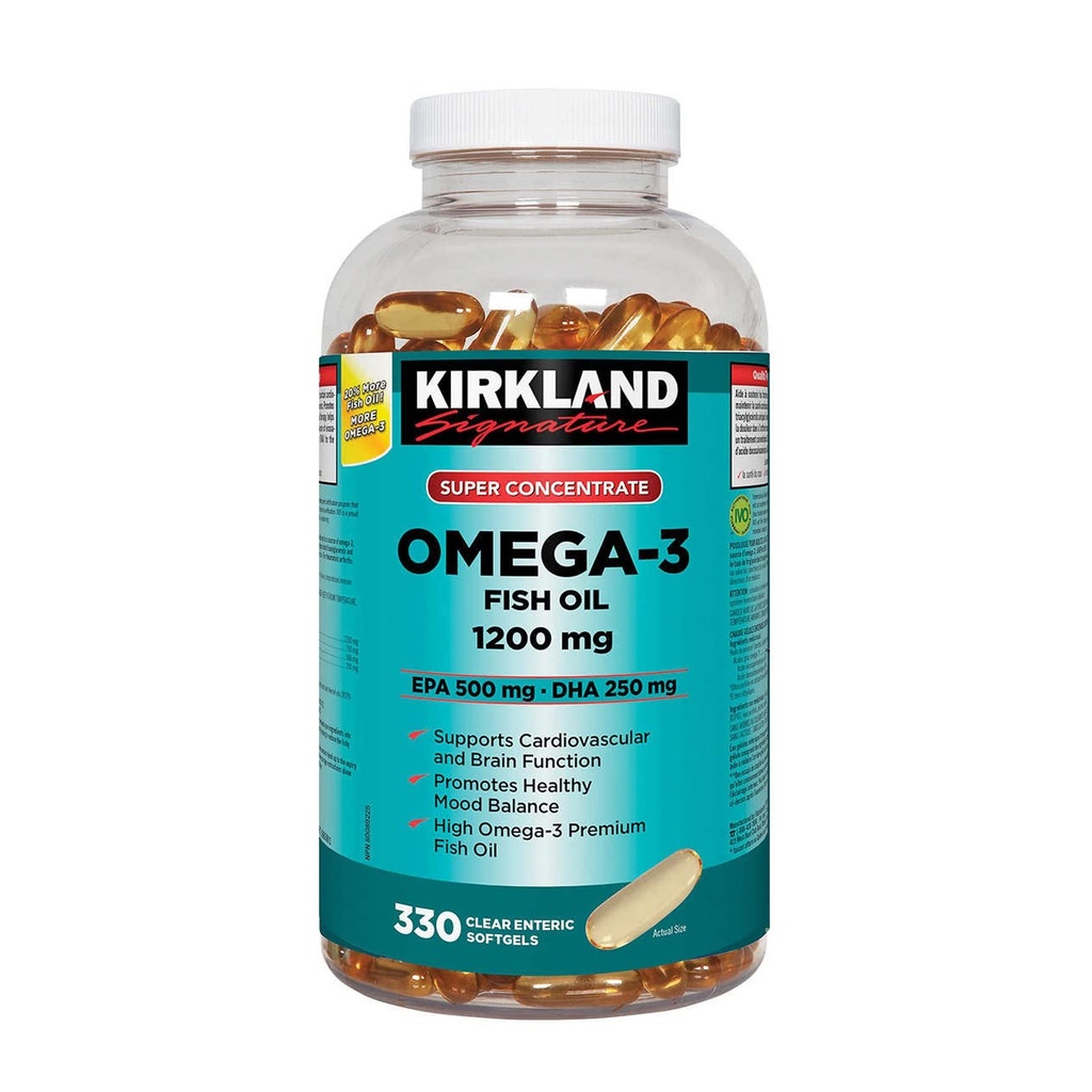 Kirkland Omega-3 Kalaöljy 1000mg 300 Softgels