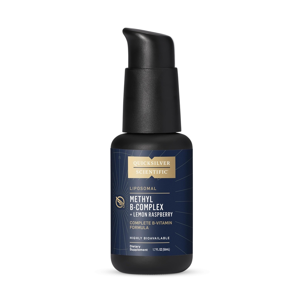 Quicksilver Scientific Methyl B Complex - Liquid Vitamin med Superior Liposomal Absorption av vitamin B12, Folate, Vitamin B6, Riboflavin, Biotin, Pantothenic Acid, Vitamin B1, Niacin (50 ml)