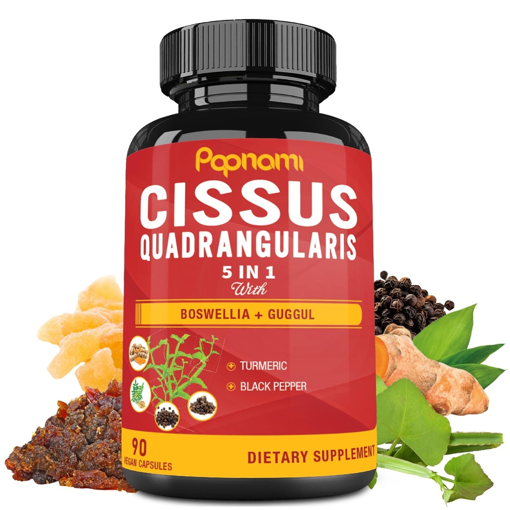 Super Cissus Quadrangularis Extract kapselit Boswellia, Guggul, Turmeric, Pippuri 3 kuukautta toimitus