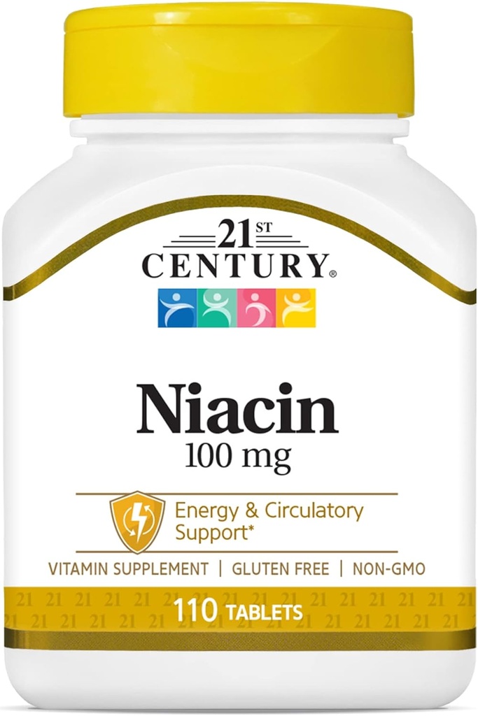 21st Century Niacin Tabletit, 100 mg, 110