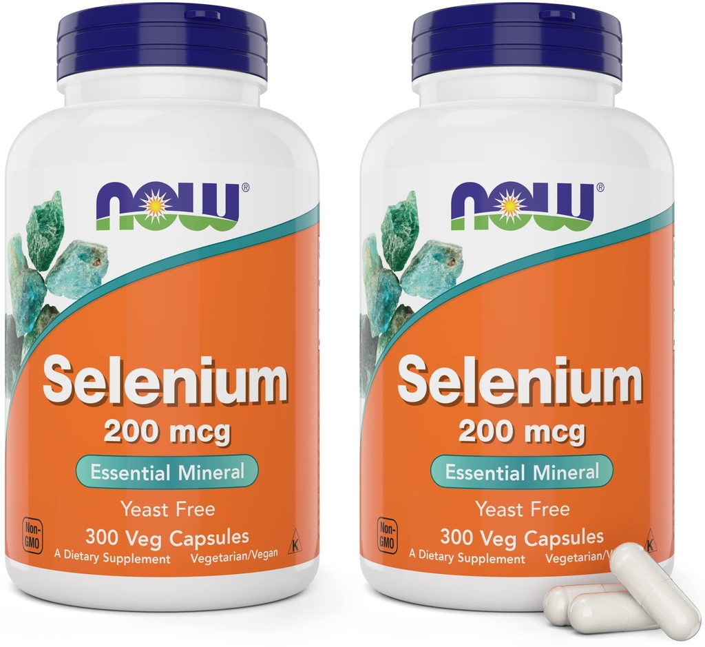 Nyt Selenium 200mcg kapselit, 300 Luku (Pakkaus 2) - L Selenometioniini Mineral Supplement naisten ja miesten - Veg Caps, ei-GMO, Vegaani Friendly, Hiivavapaa