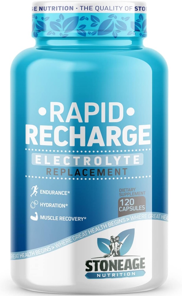 Electrolyte Pills - 120 kapslar - Stöd för POTS syndrom, Salt tabletter - Keto Electrolytes Supplements, Rapid Hydration, Endurance, Dehydration Recovery - GMO & Gluten Free