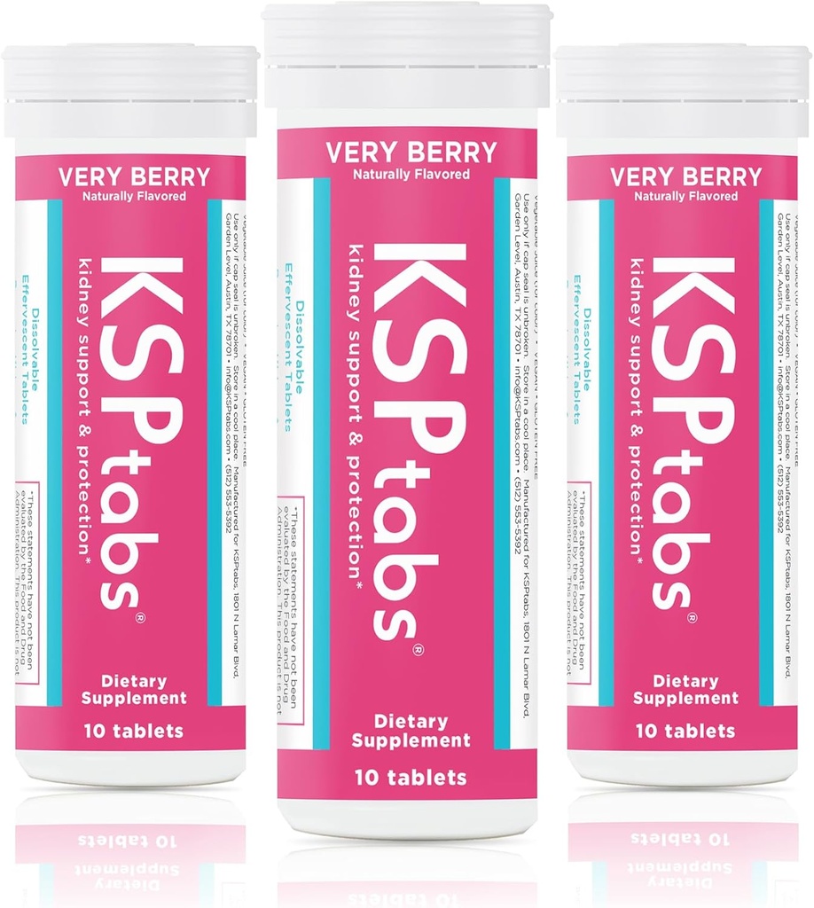 All Natural Hydration & Kidney Health Supplement för att bekämpa Calcium Oxalate Crystal Formation, mycket Berry-3 Pack