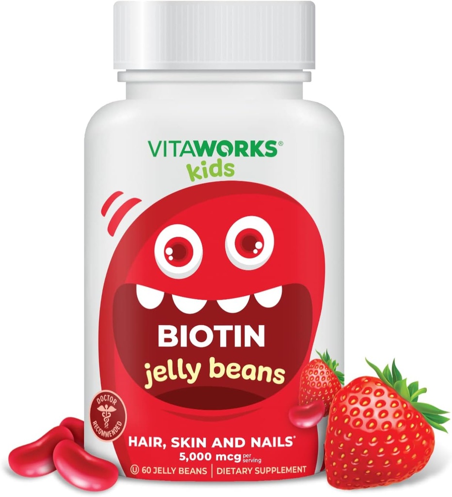 Lapset Biotin 5000 mcg hyytelöpavut ... Maukas B7-vitamiini Biotiini täydentää... Vegaani biotiini vitamiinit...
