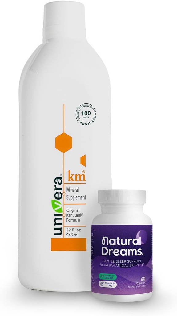 Univera Dream Wellness Combo, km & Natural Dreams, Kalium tuet, kehon pH Veritasapaino, Syvä uni tuki