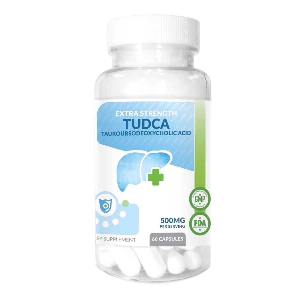 TUDCA (Taurousodeoksikoolihappo) Maksa tuki täydentää - 500 mg per hoito - puhdas maksan tuki & terveys - 60