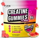 Creatine PreWorkout Gummies miesten Naiset 6g, Creatine Monohydraatti Pre Post Treout Recovery Lihas Building Supplement Protein Chewables, Vegan Watermelon Creatina Gooty Growth Gaines (120 Ct)