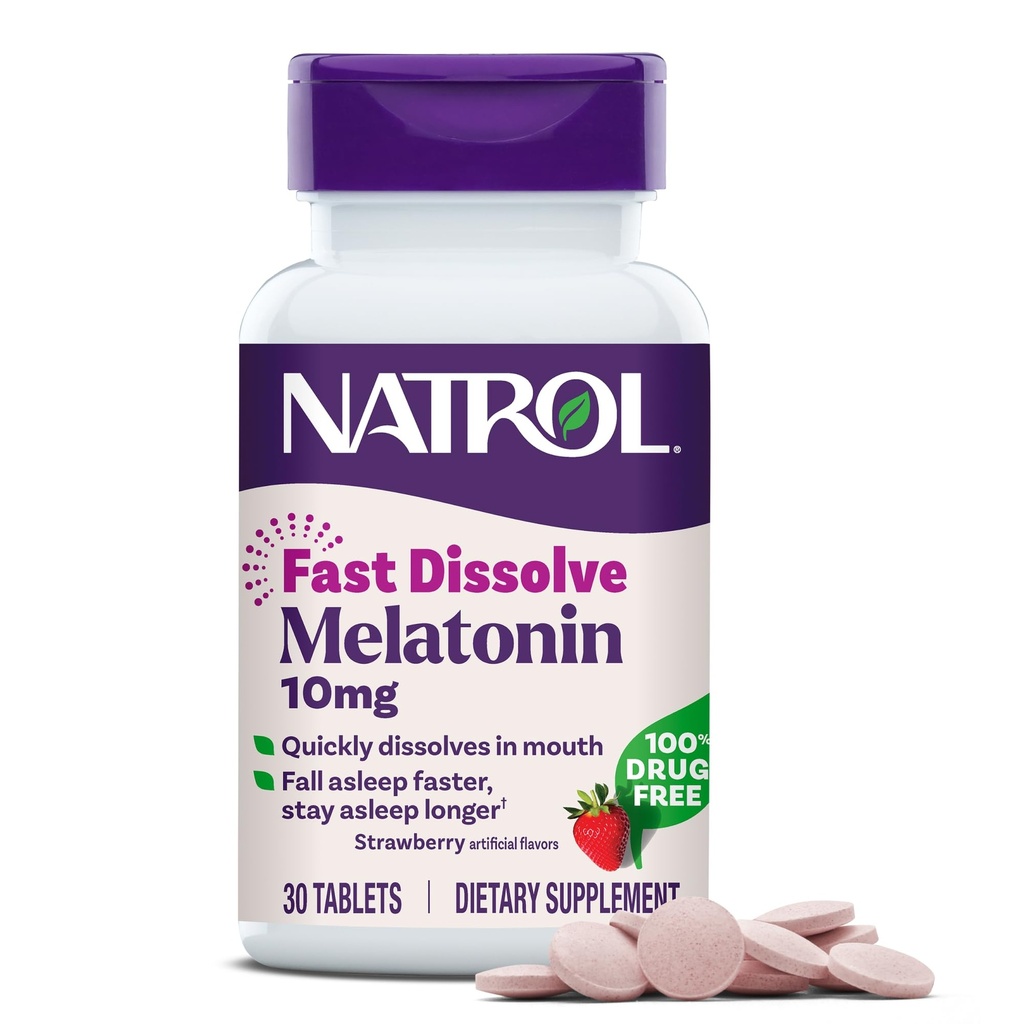 Natrol Fast Liquid Melatoniini 10 mg, unituki aikuisille